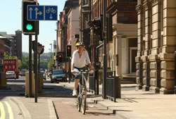 Cyclist on Wellington St